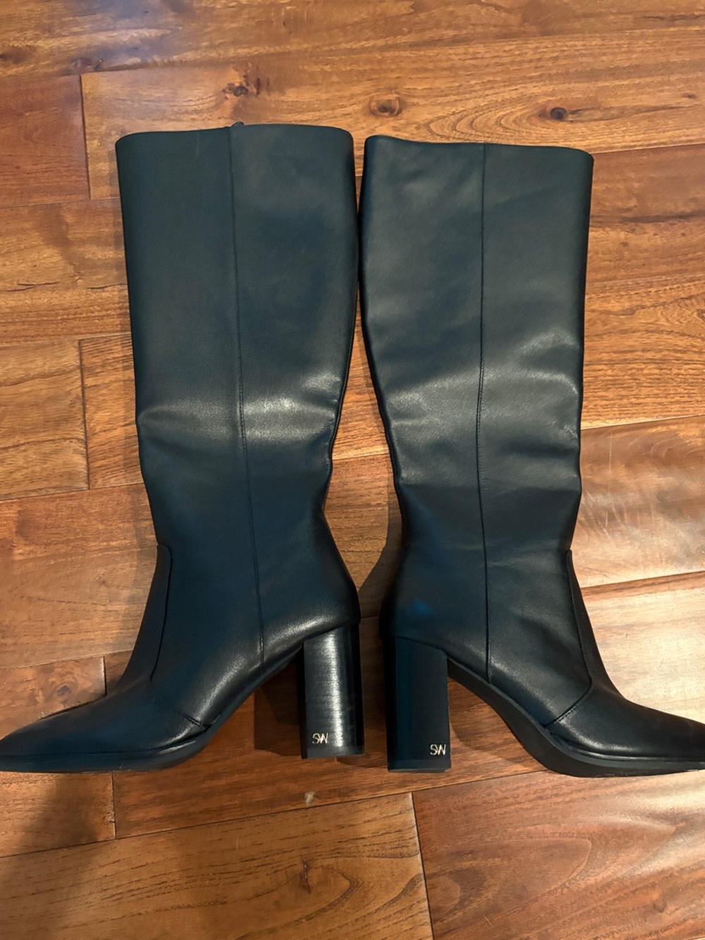 Stuart Weitzman Classic Black Tall Leather Boots - size 7.5B